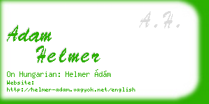 adam helmer business card